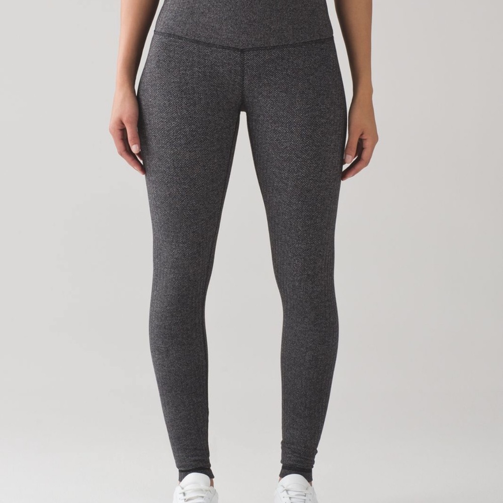 Lululemon Wunder Under Leggings Heathered Black